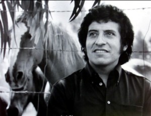 Chilean singer Victor Jara is seen in this undated file picture. The life and times of Jara, who was killed in the first few days of the dictatorship of Gen Augusto Pinochet which started in September 1973, is set to be reborn. Warner Music is to redistribute his folk songs on a global basis from 2002 and British actress Emma Thompson is working on the script of a film which she hopes to direct about the son of a peasant farmer. Spanish actor-heartthrob Antonio Banderas has reportedly expressed interest in playing the role of Jara. TO GO WITH FEATURE BC-LIFE-CHILE-JARA REUTERS/Victor Jara Foundation